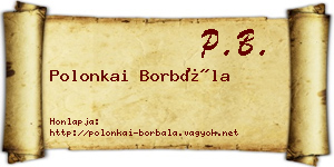 Polonkai Borbála névjegykártya