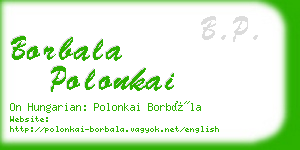 borbala polonkai business card